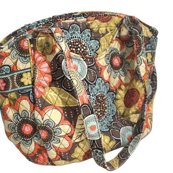 Vera Bradley Glenna Shoulder Bag, Wallet, Sunglass Case & Lanyard Shower Flowers - Picture 3 of 14